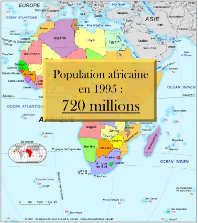 population africaine en 1995